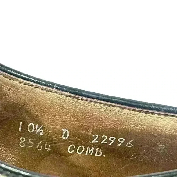 VTG Allen Edmonds Nassau Brown Sharkskin Mens Wingtip Brogue Oxford Sz 10.5/44.5 - Picture 13 of 16